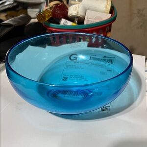 Vintage Vibrant Blue Glass Bowl